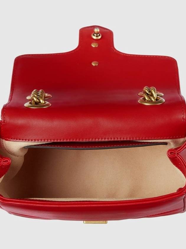 GG Marmont mini shoulder bag red 739682 - GUCCI - BALAAN 4