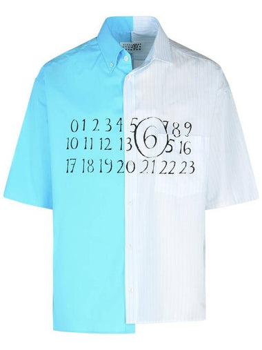 Mm6 Maison Margiela Light Blue Cotton Shirt - MAISON MARGIELA - BALAAN 1