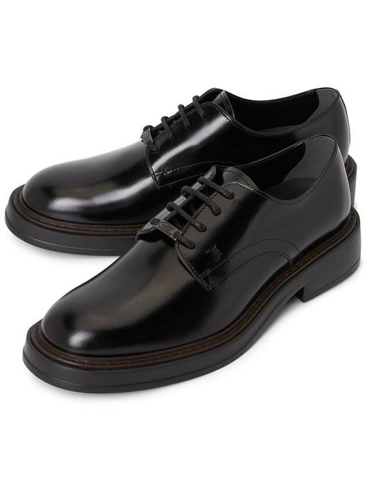 Lace-Up Leather Derby Black - TOD'S - BALAAN 2