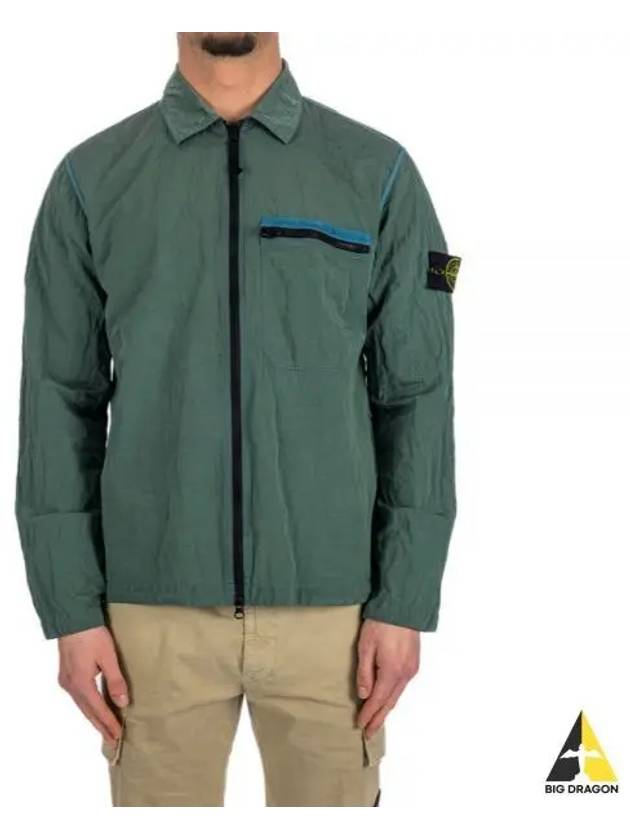 Nylon Metal Econyl Regenerated Zip-Up Jacket Green - STONE ISLAND - BALAAN 2