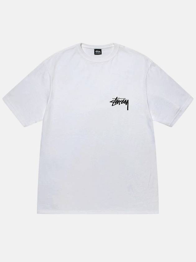 Plush Short Sleeve T-Shirt White - STUSSY - BALAAN 3