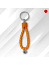 Intrecciato Leather Key Holder Orange - BOTTEGA VENETA - BALAAN 10