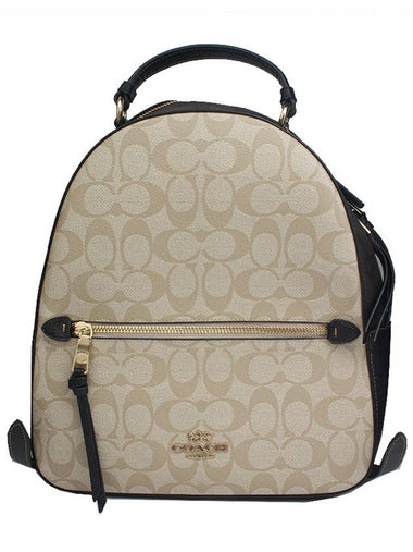 Laurel logo pattern backpack - COACH - BALAAN 1