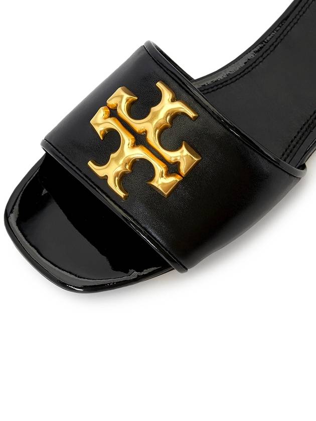 Logo Eleanor Slippers Black - TORY BURCH - BALAAN 8