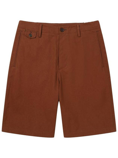 24SS Men's Cotton NoTuck Shorts Brown SWDQEMPA01BW - SOLEW - BALAAN 1