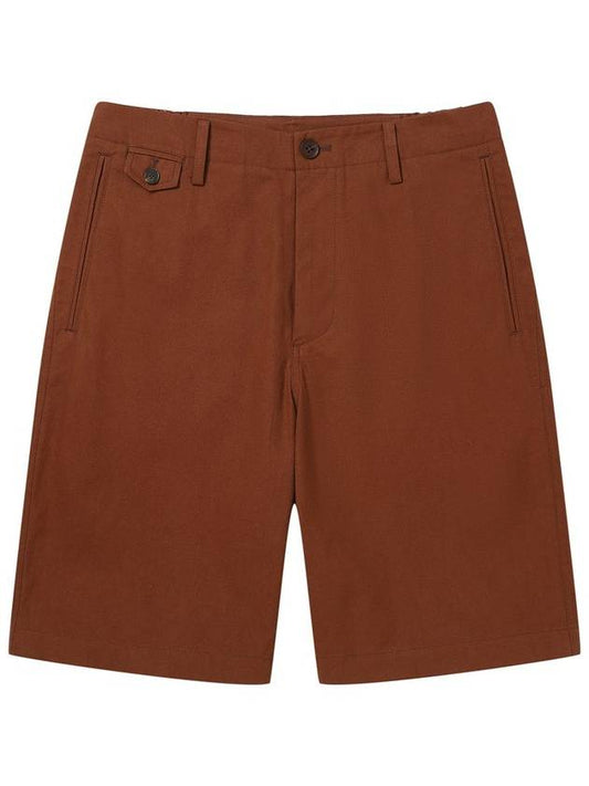 24SS Men's Cotton NoTuck Shorts Brown SWDQEMPA01BW - SOLEW - BALAAN 1