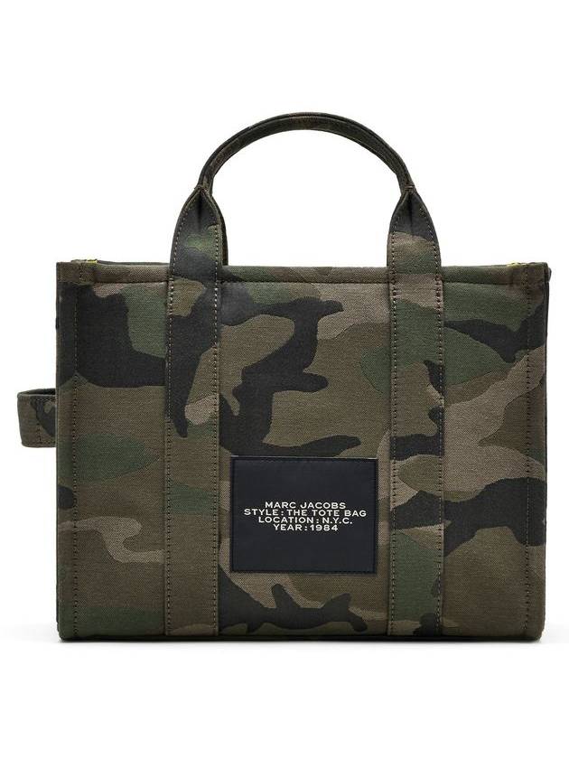 The Medium Camo Jacquard Tote Bag Green - MARC JACOBS - BALAAN 3