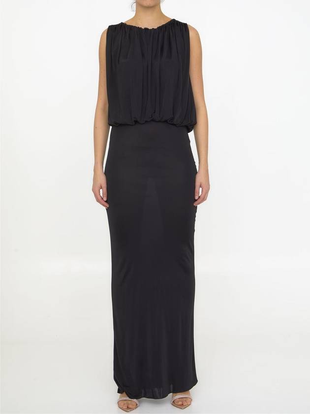 Sleeveless Long Dress Black - SAINT LAURENT - BALAAN 2