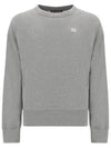 Logo Patch Regular Fit Crew Neck Sweatshirt Light Grey - ACNE STUDIOS - BALAAN 2