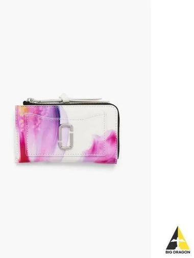 Floral Top Zip Multi Wallet White MBACA24006PCH - MARC JACOBS - BALAAN 1