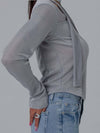 Metal Square Neck Scarf T-Shirt SILVER - DILETTANTISME - BALAAN 7