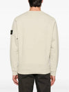 Wappen Patch Crew Neck Cotton Sweatshirt Beige - STONE ISLAND - BALAAN 5