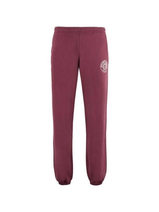 Connecticut Crest Logo Print Track Pants Red - SPORTY & RICH - BALAAN 1