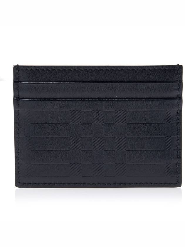 Embossed Check Leather Card Wallet Black - BURBERRY - BALAAN 4