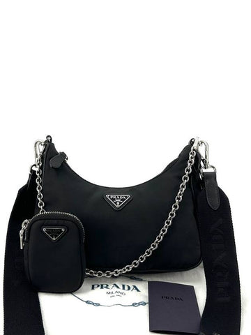 1BH204 Re nylon multi hobo bag cross - PRADA - BALAAN 1