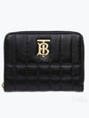 Lola Zipper Quilted Leather Half Wallet Black - BURBERRY - BALAAN 2