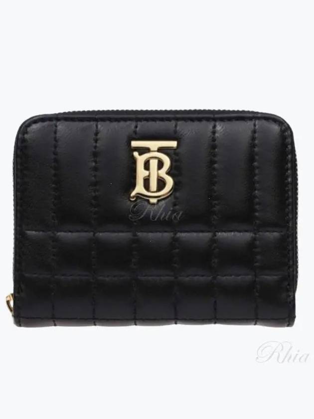 Lola Zipper Quilted Leather Half Wallet Black - BURBERRY - BALAAN 2