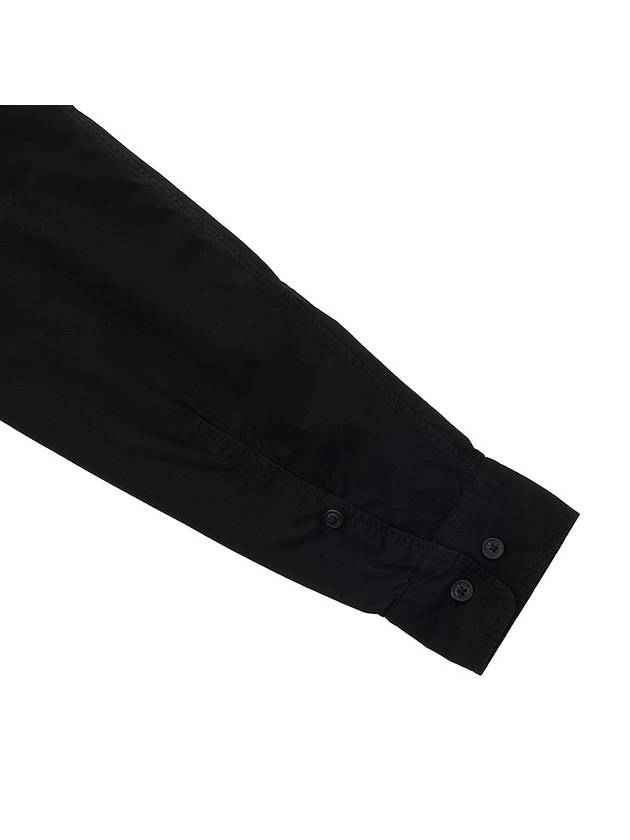 Men's Lens Waffen Gabadin Long Sleeve Shirt Black - CP COMPANY - BALAAN 6
