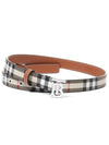 Monogram Motif Check Leather Belt Beige - BURBERRY - BALAAN 2