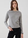 Raglan slit long sleeve t shirt gray - LESEIZIEME - BALAAN 1