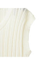 Cotton Stripe Damage Vest Ivory - NOIRER - BALAAN 7