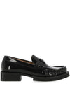 Butterfly Logo Moccasin Loafers Black - GANNI - BALAAN 2