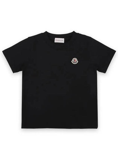 Kids Infant Logo Patch Cotton Short Sleeve Black 8C00007 83907 999 8 10A - MONCLER - BALAAN 1