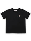 Kids Infant Logo Patch Cotton Short Sleeve Black 8C00007 83907 999 - MONCLER - BALAAN 2