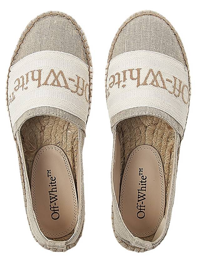 Logo Canvas Espadrilles Beige - OFF WHITE - BALAAN.