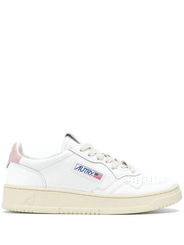 Medalist Pink Tab Leather Low Top Sneakers White - AUTRY - BALAAN 2