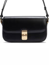 GRACE Grace Baguette Fold Leather Shoulder Bag Black - A.P.C. - BALAAN 1