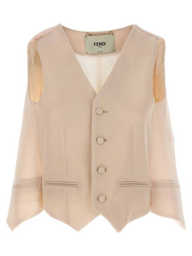 Vest FT5984AM3RF1M2A White - FENDI - BALAAN 1