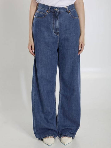 Wide- leg  jeans - VALENTINO - BALAAN 1