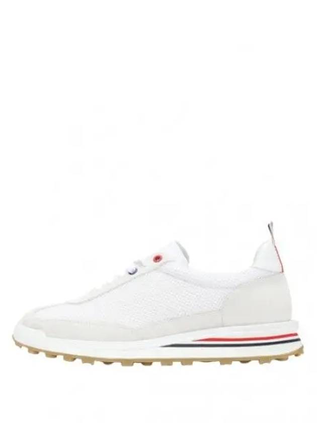 Fine Kid Suede Tech Runner Beige Men s Running Shoes Sneakers - THOM BROWNE - BALAAN 1