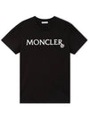 Men s Logo Patch Black Short Sleeve T Shirt 8C00011 89AIJ 999 - MONCLER - BALAAN 1