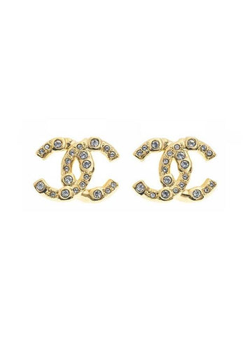 CC logo stud earrings gold - CHANEL - BALAAN 1