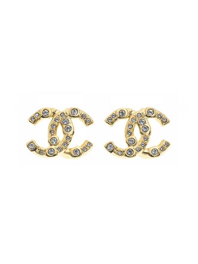 CC logo stud earrings gold - CHANEL - BALAAN 1