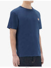 Fox Head Patch Classic Short Sleeve T-Shirt Navy Melange - MAISON KITSUNE - BALAAN 4