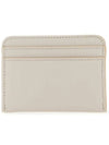 Sense Embroidered Logo Calfskin Card Wallet Light Grey - CHLOE - BALAAN 4