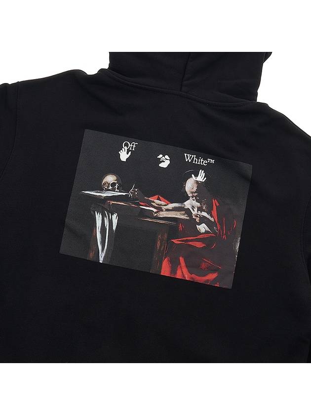 Caravaggio Printed Zip-Up Hoodie Black - OFF WHITE - BALAAN 11