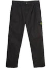 Wappen Patch Straight Pants Black - STONE ISLAND - BALAAN 2