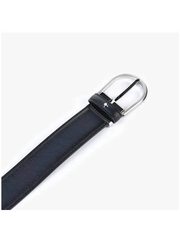 Horseshoe Buckle Business Line Leather Belt Navy - MONTBLANC - BALAAN 5