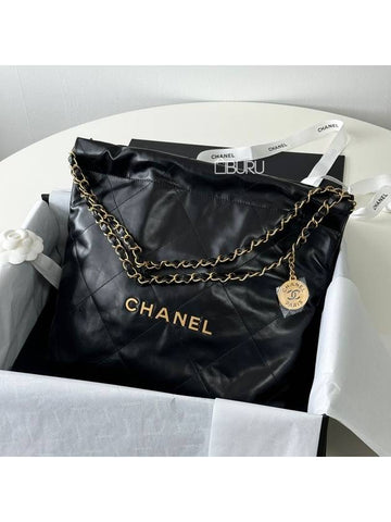 22 bags small black gold AS3260 - CHANEL - BALAAN 1