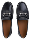 Horsebit Detail Leather Loafers Black - GUCCI - BALAAN 7