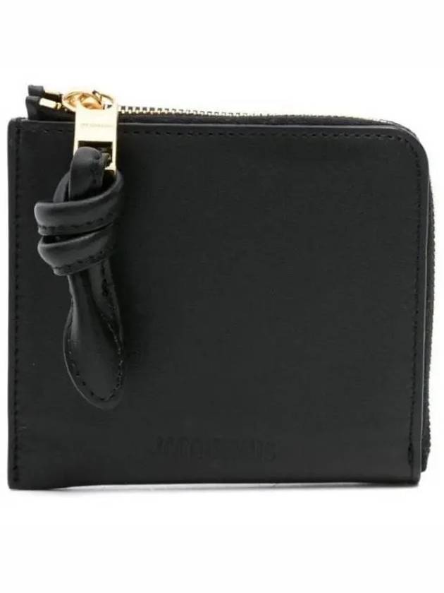 Le Porte Monnaie Tourni Leather Card Wallet Black - JACQUEMUS - BALAAN 2