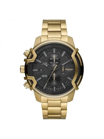 Griffed Quartz Chronograph 48mm Black Stainless Steel Watch Gold - DIESEL - BALAAN 1