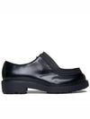 Diapason Opaque Brushed Leather Lace-Up Shoes Black - PRADA - BALAAN 2