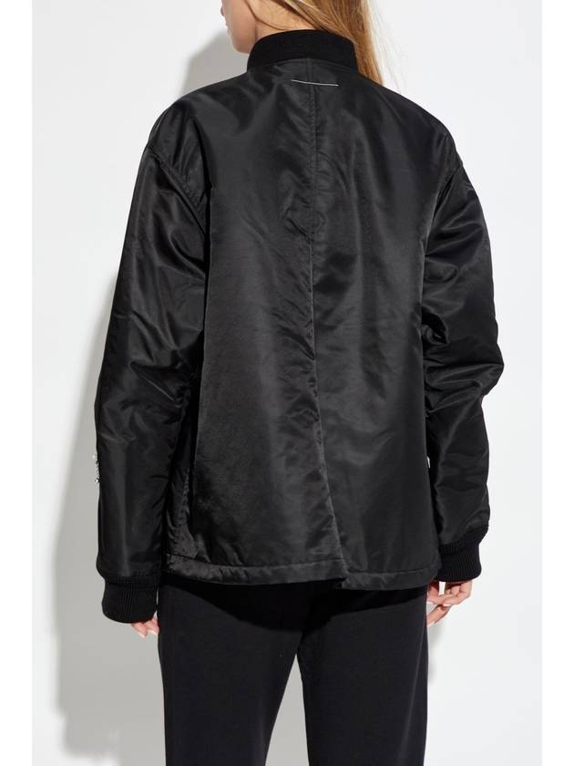 MM6 Maison Margiela Loose-fit Jacket, Women's, Black - MAISON MARGIELA - BALAAN 4