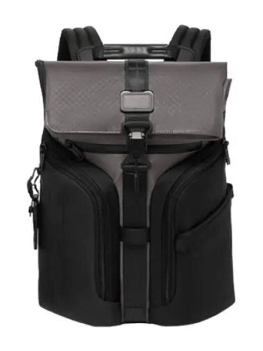 Alpha Bravo Logistics Flap Lid Backpack Charcoal Bag - TUMI - BALAAN 1