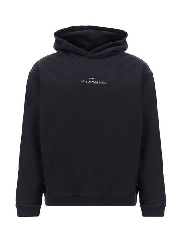 Riverse Embroidered Logo Hoodie Black - MAISON MARGIELA - BALAAN 2